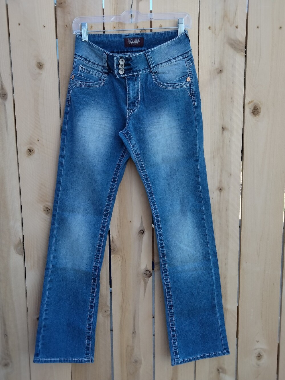 Angels Y2K Women’s Boot Cut Jeans Size 6 Rhinestone-Embellished Back Pockets